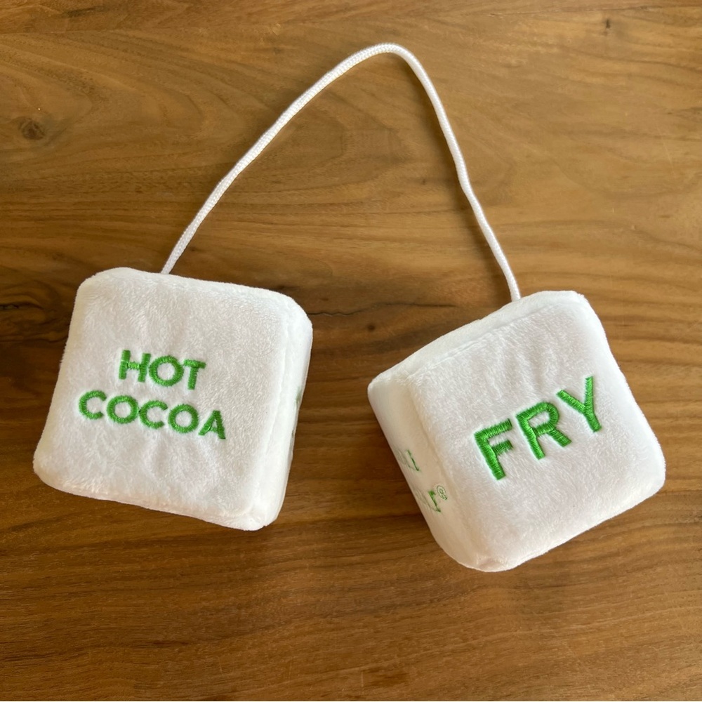 RARE IN-N-OUT Burger Fuzzy Dice Plush - Picture 3 of 6